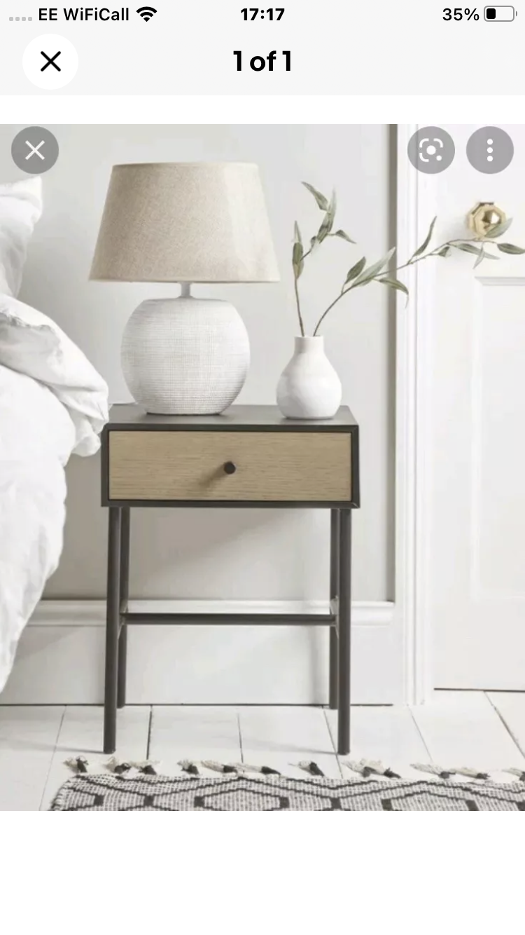 Cox & Cox Studio Bedside Table in Black Our Price £99…… RRP £195